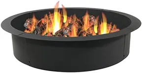 Sunnydaze 2mm Thick Steel Fire Pit Ring Insert - DIY Above or In-Ground Liner - 45-Inch Outer Diameter (39-Inch Inner Diameter)