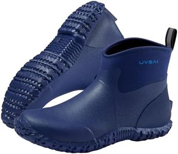 UVSAI Men's Waterproof 5.3-inch Ankle High Garden Shoes Rain Boots Slip-On Footwear for Gardening Farming Lawn Care Yard Work