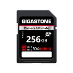 GIGASTONE 256GB SD Card UHS-II V60 U3 SDXC Memory Card High Speed Read up to 280MB/s 4K Ultra HD UHD Video for DSLR Canon Nikon Sony Pentax Kodak Olympus Panasonic Digital Camera, with 1 Mini case