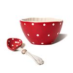 RESVUGA Mushroom Small Soup Bowls - Safety Matt Ceramics 4.3'' Rice Bowls, Pair with Cute Mushroom Spoon- Use for Noodles, Salad, Pasta & More.