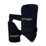 WHITEDOT SPORTS Polyester Whitedot Dot 2.1 Combo Thigh Guard||Suitable For Cricket Mens Right Hand||Black||