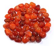 Carnelian Crystal Set - Tumbled Stones - Polished Stones - Decorative Rocks - Gemstones and Crystals - Polished Crystals - Wiccan Decor - Crystal Decor - Good Luck Gifts