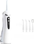 NEEPRA Cordless Oral Irrigator dental flosser with 3 Modes 4 Jets IPX7 Waterproof Rechargeable Irrigation Cleaner with 200ml Detachable Water Tank for Teeth Cleaning (Multi color)