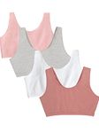 Fruit of the Loom Women's Built Up Tank Style Sports Bra, Dust/White/Blush/Grey Heather, 46