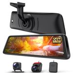 AUTO-VOX T9PRO 2K OEM Rear View Mirror Camera with Detached Front Lens, 9.35" Full Laminated Touch Screen Mirror Dash Cam Front and Rear with No Glare, Super Night Vision Backup Camera for Car/Truck