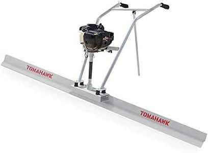 TOMAHAWK 37.7cc Gas Concrete Power Screed Cement Finishing Vibrating Motor with 8ft Aluminum Board Straight Edge Bar Vibra Finisher Set