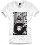 E1Syndicate V-Neck T-Shirt Tape Mix