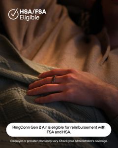 RingConn Gen 2 Air Smart Ring, Dune Gold, Size 7