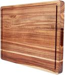 20 x 15 Inch Large Acacia Wood Cutting Board, Reversible Wooden Butcher Block Cutting Board with Juice Groove, Carving Board for Meat, Turkey, Charcuterie