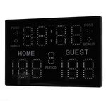 Oumefar Scoreboard Timer, 100‑240V Lightweight Multifunction 11 Digit Indoor Tabletop Electronic Scoreboard for Basketball Volleyball(#1) Sportinggoods