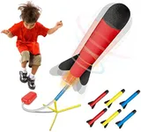 Play22 Toy Rocket Launcher for Kids Shoots Up to 100+ Feet - Play Launch Rocket Includes 6 Foam Rockets, 3 Colors - Best Birthday Gift for Boys and Girls Fun Outdoor Toys for Kids Age 3+ Years