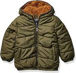 OshKosh B'Gosh Boys' Little Heavyweight Winter Jacket with Sherpa Lining, Royal Hunter Green, 5/6