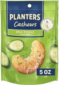 PLANTERS Dill Pickle Cashews, Whole Cashews, Individual Packs, Party Snacks, Plant-Based Protein, Quick Snack for Adults, After School Snack, Flavored Cashew, Roasted with Sea Salt, Kosher, 5oz Bag