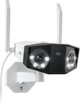Reolink 4K WiFi Security Camera Outdoor with 180° Ultra-Wide Angle, 2.4/5 GHz WiFi IP Camera, Smart Human/Vehicle/Pet Detection, Color Night Vision, Two-Way Audio, IP66, Duo 2 WiFi