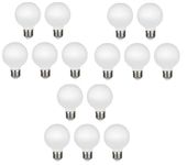 LEDOLUX G95 LED Edison Globe Light Bulb, Natural White 4000K, 6W Equivalent to 60W, G95 110V Not Dimmable 100Lm Base, Milky Glass Finishing for Vanity Makeup Mirror, Droplight, Floor Lamp, (15)