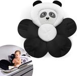 PandaEar Baby Bath Pad for Infant Newborn | Bath Seat Soft Panda Cushion Mat for Sink Bathtub Essentials Shower Gift (Black)