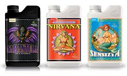 Advanced Nutrients Professional Grower Bundle Tarantula, Nirvana, Sensizym Plant Fertilizer Enhancer Ph Balance, 4 L