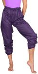 Body Wrappers - Unisex Ripstop Warm Up Pants for Boys & Girls - Style 071 (8-10, Plum)