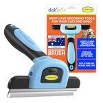 DakPets Pet Deshedding Tool | Professional Cat and Dog Brush for Shedding | Fur Deshedding Brush and Pet Hair Remover for Cats and Dogs | Stainless Steel Cat and Dog Shedding Brush for Pet Grooming