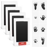 Anyfirst Baby Footprint Kit & Handprint Kit Inkless, Dog Paw Print Kit With 4 Ink Pad and 8 Imprint Cards For Baby Boy Presents Newborn