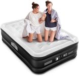 Airefina Double Airbed, Inflatable Mattress with Built-in Electric Pump, Guest Blow Up mattress In 3 Mins Self-Inflation with Flocked Surface, Portable Air Bed for Home or Camping Use -190x137x46cm