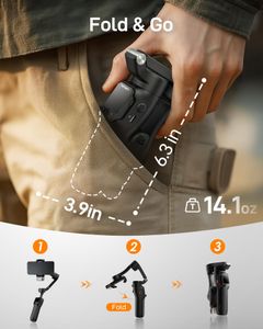 hohem iSteady V3 Smartphone Gimbal – 360° AI Tracking, Foldable, Touch Screen