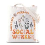 ENSIANTH Social Worker Appreciation Gift MSW Graduation Gift Volunteer Tote Bag Advocate Support Empower Social Worker Gift (CA Social Worker bag)