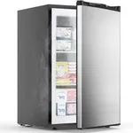 COWSAR Small Mini Freezer, 3.0 Cu.Ft Upright Freezer, Compact Standing Deep Freezer with Adjustable Thermostat, Removable Shelves & Reversible Door, Fast Cooling for Home, Office, Garage, Dorm, Silver