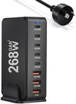 FOHOA 268W USB C Charger, 8-Port Fa