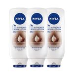 NIVEA Cocoa Butter In Shower Body Lotion, 13.5 Fluid Ounce (Pack of 3)