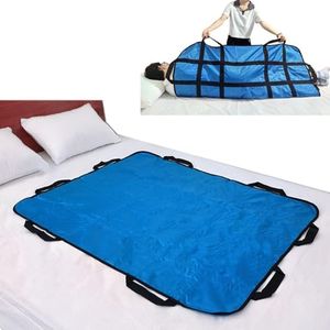 Positioning Bed Pad with Handles,48" × 40" Transfer Sheet for Repositioning,Turning and Lifting,Washable Positioning Bed Pads for Elderly,Patient,Handicap,Caregiver (1)