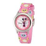 Disney Minnie Mouse Kids' Stainless Steel Time Teacher Analog Quartz Watch