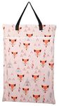 Large Hanging Wet/Dry Cloth Diaper Pail Bag for Reusable Diapers or Laundry (Baby Fox)