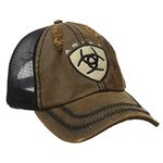 ARIAT Men's Distressed Oil Mesh, Brown/Black, One Size Hat