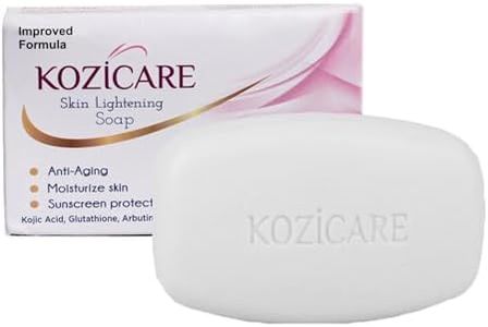 Kozicare Kojic Acid Soap & Glutathione Soap | Bathing | Bath for Men & Women | for Bath | Moisturize Skin | Fades Dark Spots | Gentle Exfoliation - 75Gm