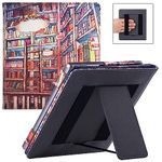 BOZHUORUI Stand Case For 7 Inch Kindle Oasis,E-Readers(10Th Generation,2019 Release And 9Th Generation,2017 Release)- Pu Leather Sleeve Cover With Two Hand Straps And Auto Sleep/Wake(Bookstore)