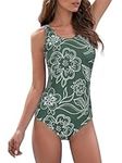 Floral Printed One Piece Swimsuit W