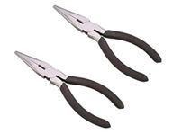 Edward Tools Long Nose Pliers with Side Cutter 6ââ‚¬Â - 2 Pack - Drop forged steel - Polished rust proof finish - Extra strength well aligned side cutter - Smooth action needle nose pliers