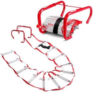 SIMEFUL Fire Escape Ladder, Emergency Fire Ladder 2 Story Window, Escape Ladders Extends to 15-Feet with Anti-Slip Rungs for Homes
