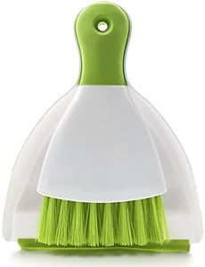 Dust pan Broom Brush Dustpan - Small Broom and Dustpan Set, Mini Broom and Dustpan, Small Dustpan and Brush Set for Home Cleaning,Sofa, Desk, Guinea Pig Cage, Cat Litter etc.（Green）