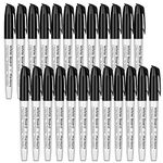 Whiteboard Markers, Fine Point Dry Erase Markers Perfect For Writing on Whiteboards, Dry-Erase Boards, Mirrors for School Office Home, 24 Packs(Black）