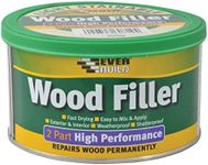 Everbuild 2-Part High Performance Wood Filler – Fast Drying – Weatherproof – Easy to Mix and Apply – Light Stainable – 500g
