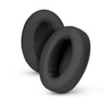 BRAINWAVZ Angled Ear Pads for ATH M50X, M50XBT, M40X, M30X, HyperX, SHURE, Turtle Beach, AKG, ATH, Philips, JBL, Fostex Replacement Memory Foam Earpads & Fits Many Headphones (See List), Pro Black