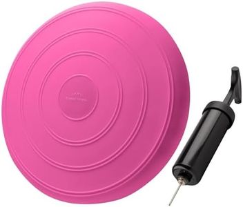 EVEREST FITNESS Cuscino ad Aria, con gonfiaggio, Diametro 33 cm, con Pompa ad Aria, Cuscino per Equilibrio, Cuscino per Allenamento, Seduta e Schienale