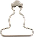 Amanaote 1.5" Inside Bottom Size Silvery Dungaree Fastener Overall Clip Suspender Buckle Pack of 20