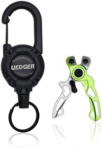 UEDGER Fishing Scissors with Retractor - Mini Fly Fishing Nippers Tungsten Blades, Saltwater Fishing Tools Braided Line Clipper with Tungsten Baldes Alumimun Cut Braid, Mono and Fluoro Lines (Green)