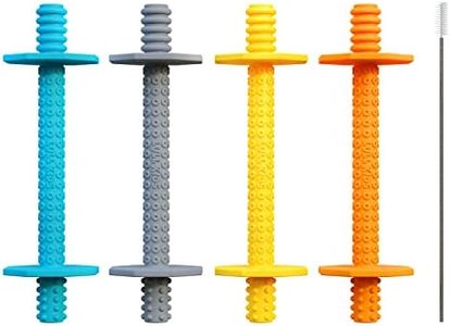 Lull Kids Hollow Teething Tubes - Baby Teething Toys For Babies 0-6 Months, Teething Toys for Babies 6-12 Months - Baby Teether, Teething Straws, Teething Sticks (4 Pack)