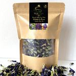 Beverly Hills Tea Time | 100% Organic Dried Pure Butterfly Pea Flowers Tea, Herbals Blue Tea, Wellness Tea, Food Coloring, Nontoxic, GMO-Free, Safe and Healthy Authentic from Thailand