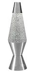 ALAYSTAR Deluxe 15 Inch Bullet Design Glitter Lamp (Silver)- Sparkly Calming Motion- Silver Lava Lamp- Ideal Present for Your Loved Ones