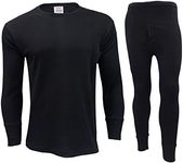 Gaffer Mens Thermal Sets Tops Bottoms T Shirt Long Johns Trousers Full Sleeve Tshirt Ski Wear Black Large